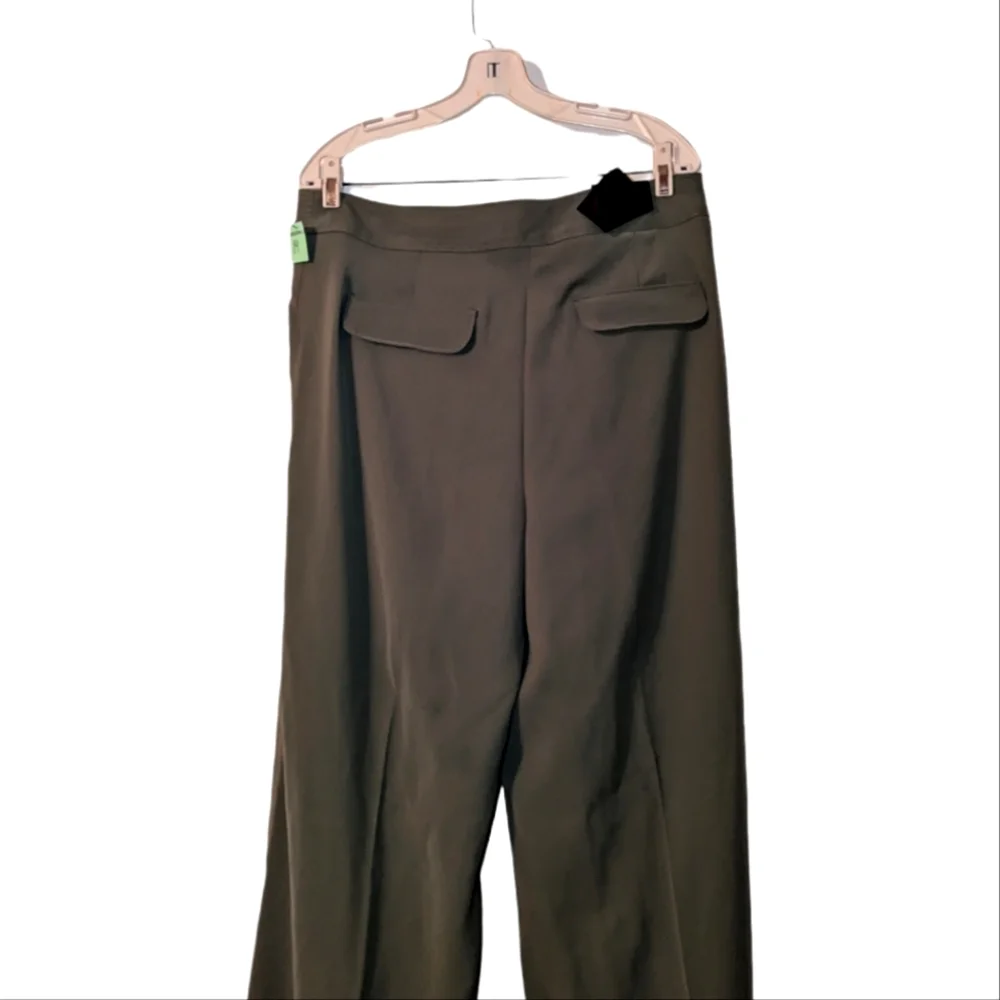 NWT Banana Republic High Rise Belted Wide Leg Trouser Pants 14 Long - Picture 9 of 13